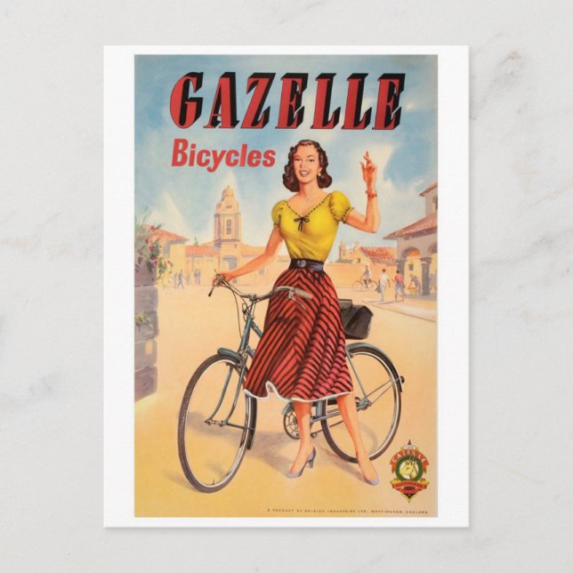 Vintage-Werbeplakat-Postkarte Postkarte (Vorderseite)