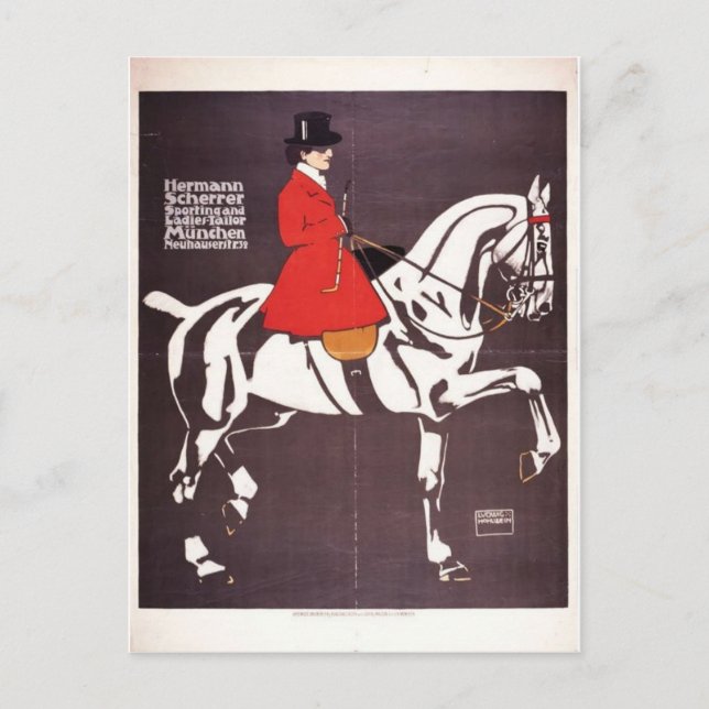 Vintage-Werbeplakat-Postkarte Postkarte (Vorderseite)