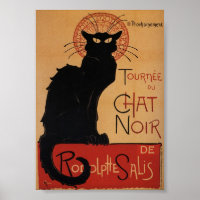 Vintage-Werbeplakat Tournee du chat noir