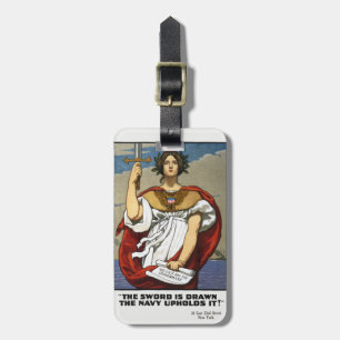 Vintage-Werbeposter der Marine aus dem Ersten Welt Gepäckanhänger