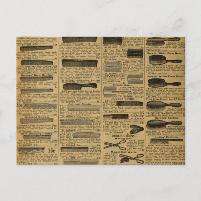 Vintage Werbezeitungen Schönheit Postkarte (Vorderseite)