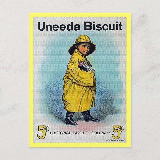 Vintage Werbung 1910 in Amerika für Biscuit Postkarte (Vorderseite)