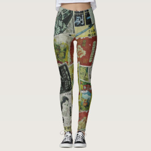 Vintage-Werbung an einer Wand in Hongkong. Leggings