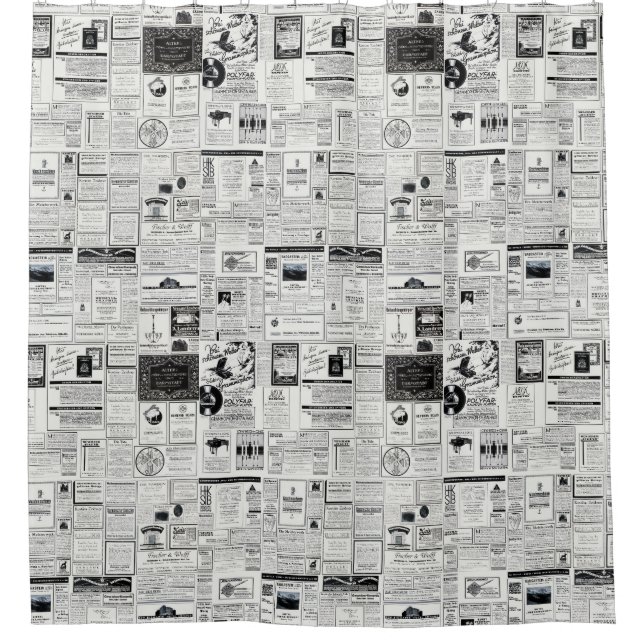 Vintage Werbung aus einem Magazin Duschvorhang (Vorderseite)