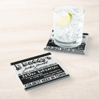 Vintage Werbung Blues Music Glass Untersetzer