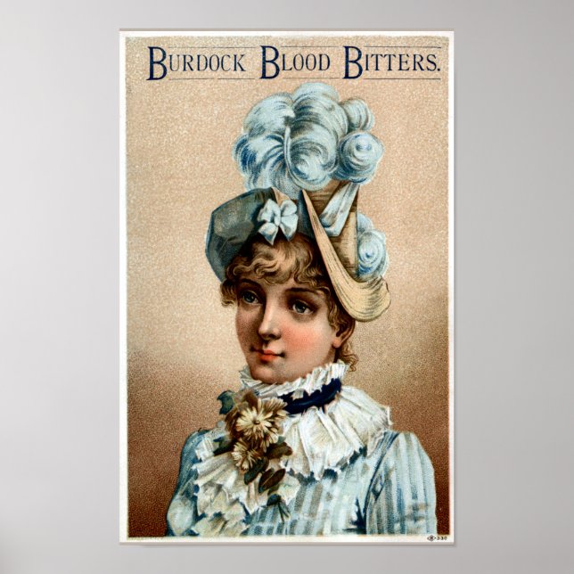 Vintage Werbung Burdock Blood Bitter Bierbraun Poster (Vorne)