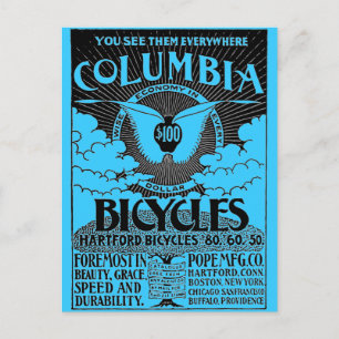 Vintage Werbung - Columbia Bicycles Postkarte