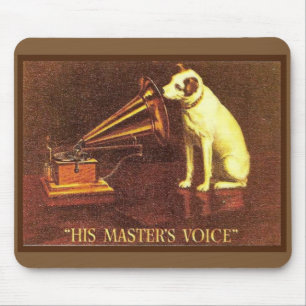 Vintage-Werbung, Die Stimme seines Herrn Mousepad