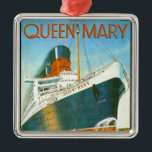 Vintage Werbung, Effektivwert-Königin Mary Silbernes Ornament<br><div class="desc">Vintage Werbung,  Effektivwert-Königin Mary,  transatlantische Zwischenlage</div>