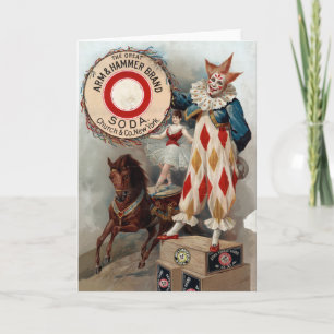 Vintage Werbung für arm & hammer Soda Karte