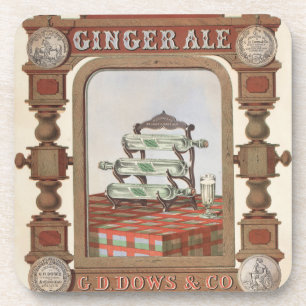 Vintage Werbung für Belfast Ginger Ale. 2 Getränkeuntersetzer