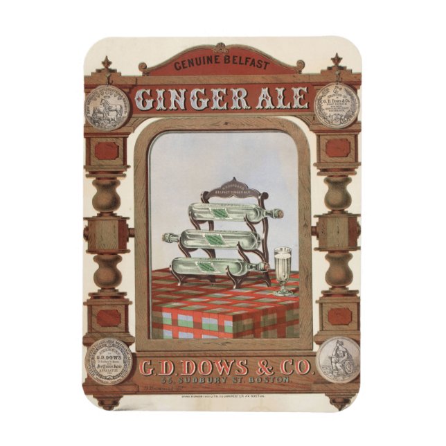 Vintage Werbung für Belfast Ginger Ale. 2 Magnet (Vertikal)