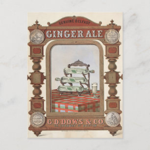 Vintage Werbung für Belfast Ginger Ale. 2 Postkarte