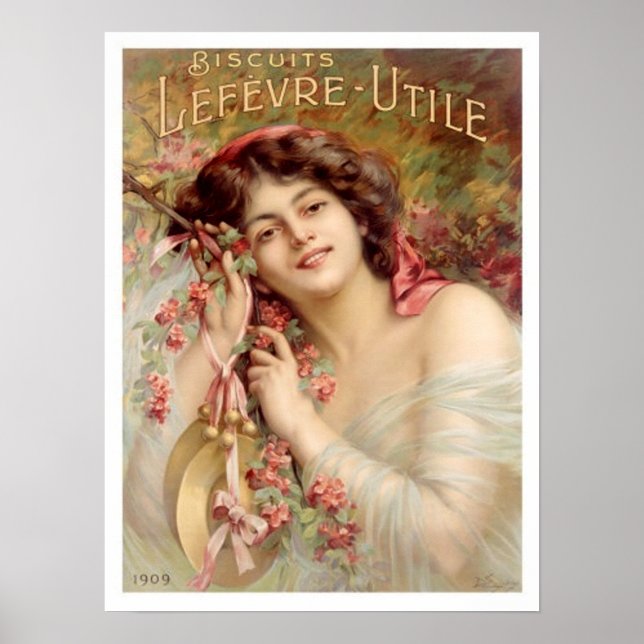 Vintage Werbung für Biscuit Poster (Vorne)