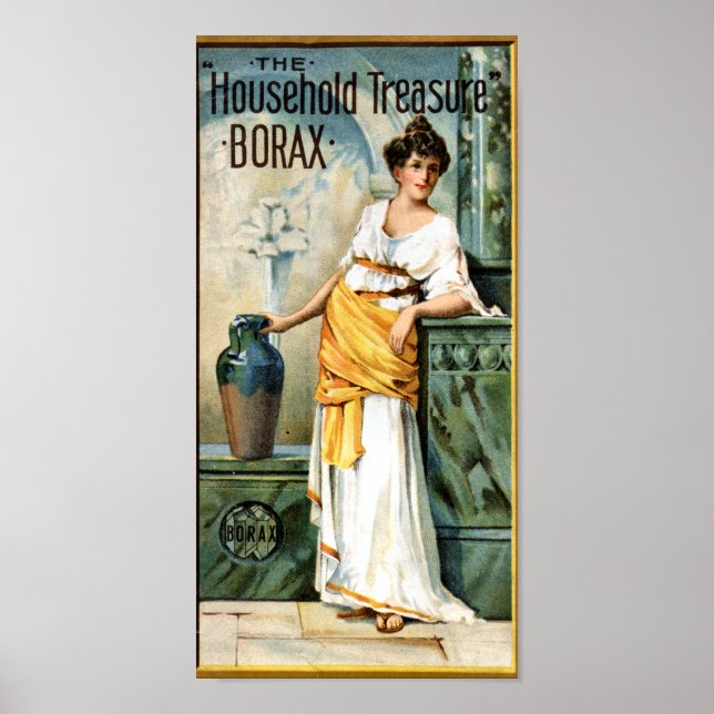 Vintage Werbung für Borax Soap Haushalt Poster (Vorne)