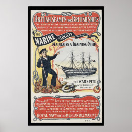 Vintage Werbung für Britische Seeleute Poster