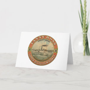 Vintage-Werbung für den destillierten Whiskey-Whis Karte