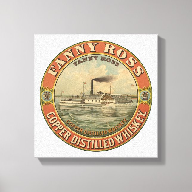 Vintage-Werbung für den destillierten Whiskey-Whis Leinwanddruck (Vorderseite)