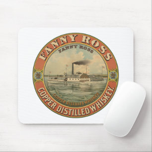 Vintage-Werbung für den destillierten Whiskey-Whis Mousepad