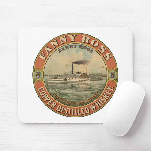 Vintage-Werbung für den destillierten Whiskey-Whis Mousepad (Mit Mouse)
