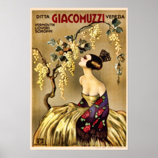 Vintage Werbung für den italienischen Wein Vermout Poster