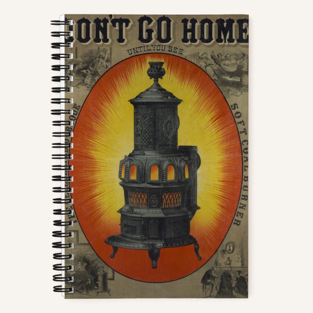Vintage Werbung für Dubuque Soft Coal Burner. Notizbuch (Vorderseite)