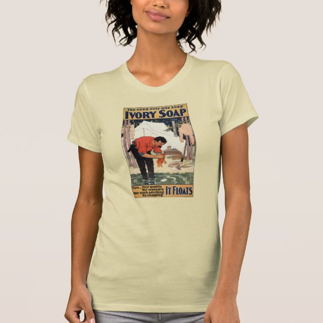 Vintage Werbung für Elfenbeinseife T-Shirt (Vorderseite)