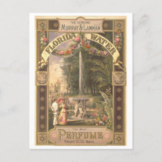 Vintage Werbung für Florida Water Parfüm Postkarte