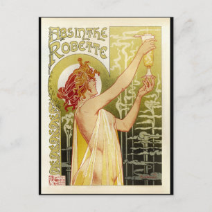 Vintage-Werbung für französisches Absinth Postkarte