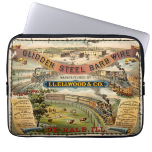 Vintage-Werbung für Glidden Steel Barb Wire Laptopschutzhülle