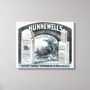 Vintage-Werbung für Hunnewells Standardpräparate Leinwanddruck