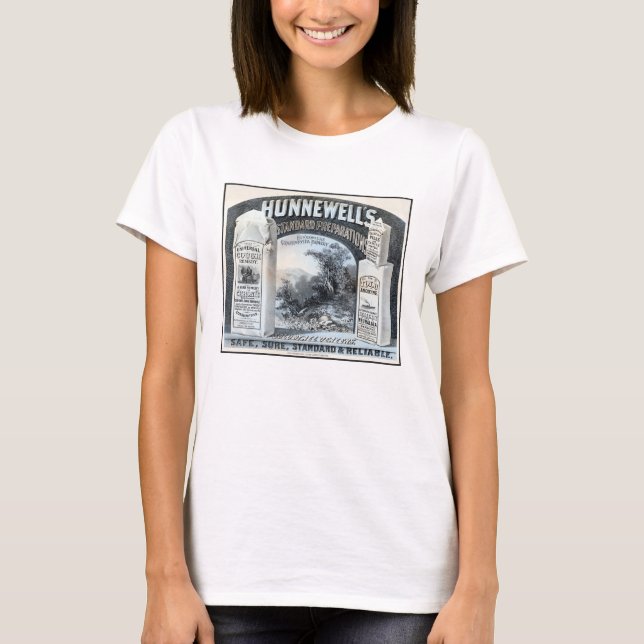 Vintage-Werbung für Hunnewells Standardpräparate T-Shirt (Vorderseite)