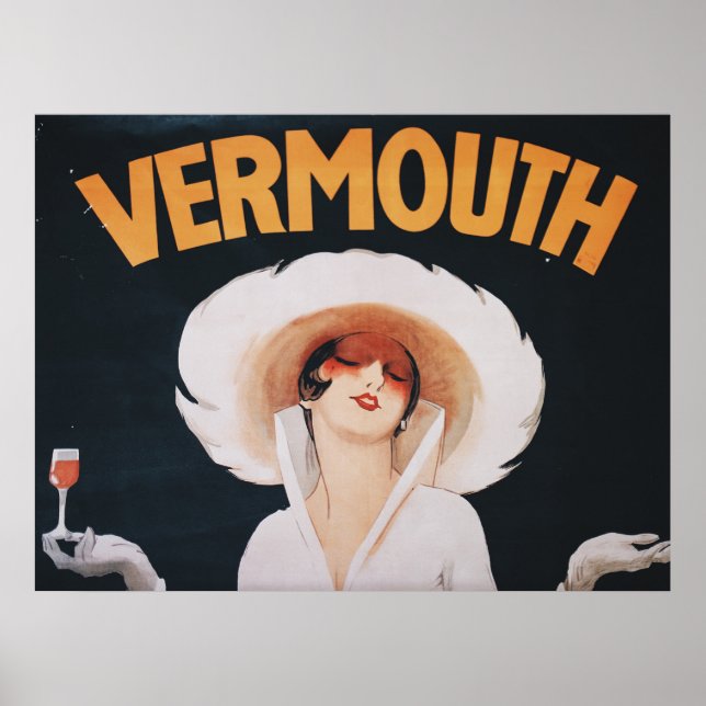Vintage Werbung für Vermouth Poster (Vorne)