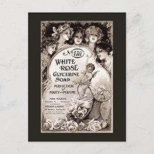 Vintage Werbung für White Rose Soap Postkarte
