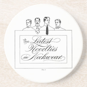 Vintage-Werbung Herren-Krawatten Matte Sandstein T Untersetzer