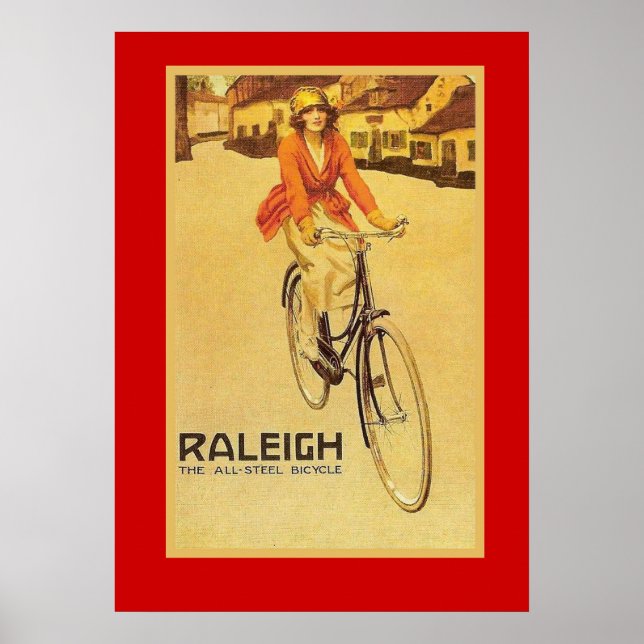 Vintage Werbung, Raleigh-Fahrräder Poster (Vorne)