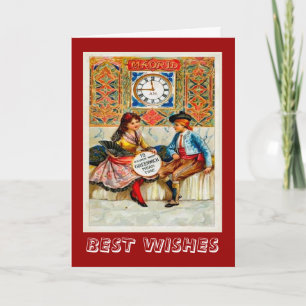 Vintage Werbung, Reiseplakat Madrid Karte