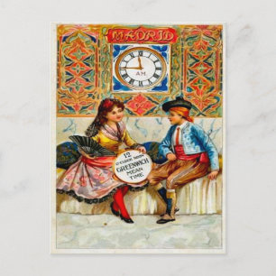 Vintage-Werbung, Reiseposter, Madrid Postkarte