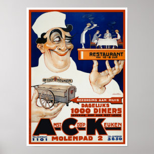 Vintage Werbung: Restaurant & Food Catering Poster