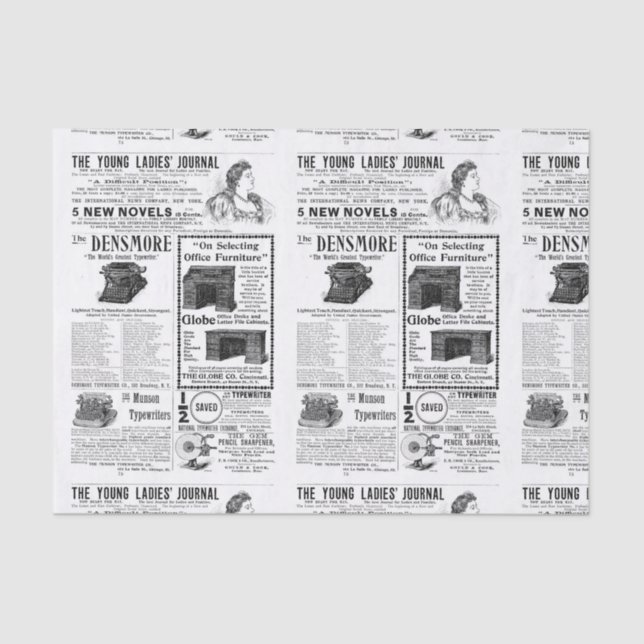 Vintage Werbung Seidenpapier (Vorderseite)