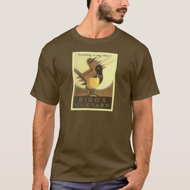 Vintage Werbung, Vogel-Vanillepudding T-Shirt (Vorderseite)