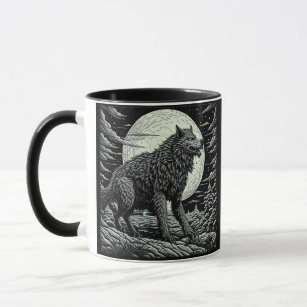 Vintage Werewolf Kunst und Kultur Tasse