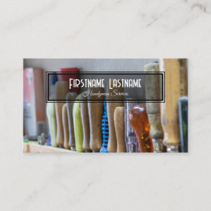 Vintage Werkbank rustikale Werkzeuge Handyservice Visitenkarte