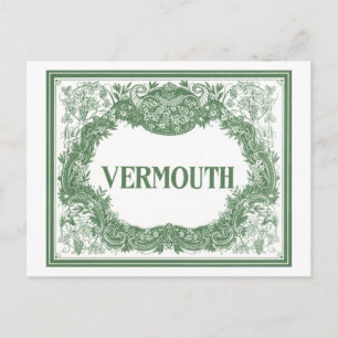 Vintage Wermut Postkarte