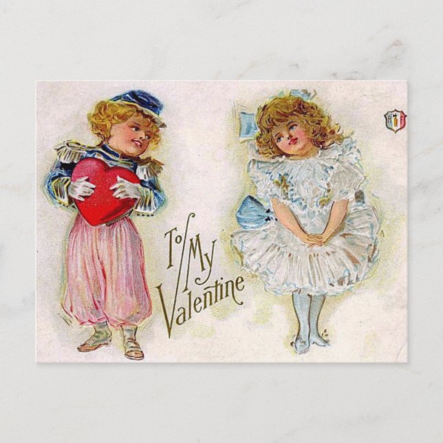 Vintage Werte Feiertagspostkarte (Vorderseite)