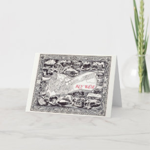 Vintage West-Illustrierte Karte