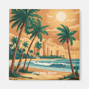 Vintage West Palm Beach, Florida Magnet