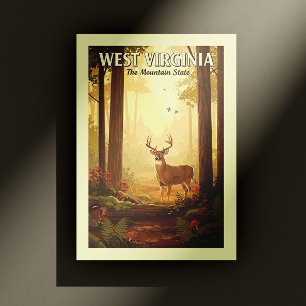 Vintage West Virginia Postkarte