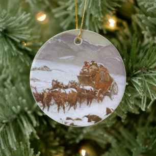 Vintage West, Warum die Post verspätet war von Ber Keramikornament