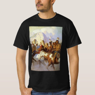 Vintage Western Art, Indianische Kriegspartei von  T-Shirt